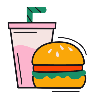Fastfood, Animated Icon, Color