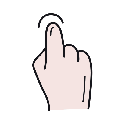 Tapping Fingers, Animated Icon, Color