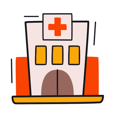 Hospital, Animated Icon, Color