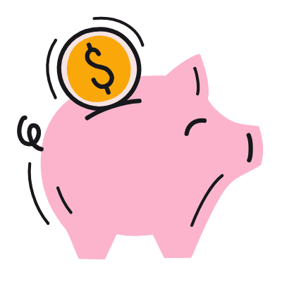 Piggy Bank, Animated Icon, Color