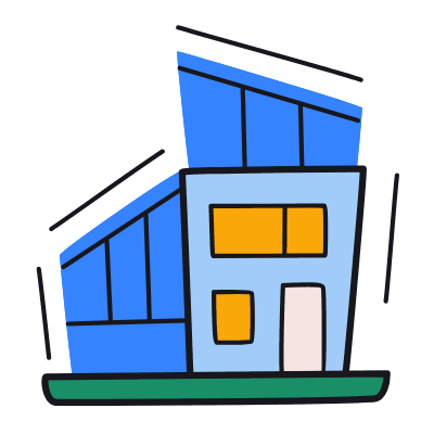 Mansion, Animated Icon, Color