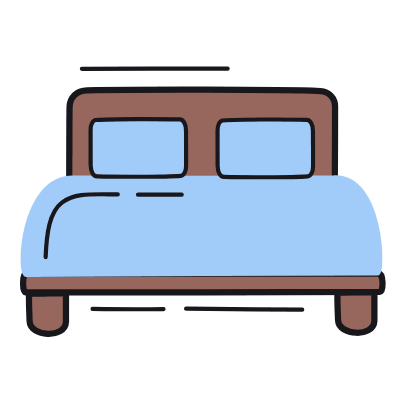 Bed, Animated Icon, Color