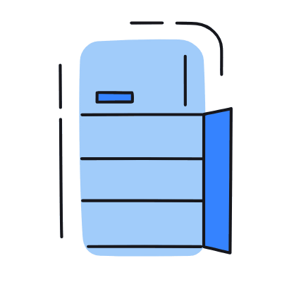 Fridge, Animated Icon, Color