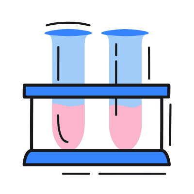 Test Tubes, Animated Icon, Color