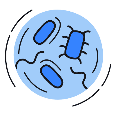 Bacteria, Animated Icon, Color