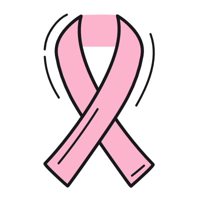 Cancer Ribbon, Animated Icon, Color