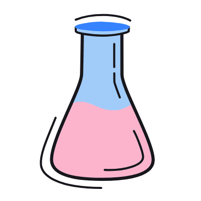Lab Bottle, Animated Icon, Color