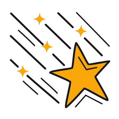Shooting Stars, Animated Icon, Color
