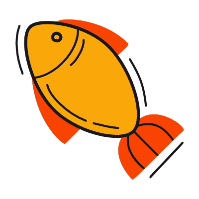 Fish, Animated Icon, Color