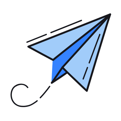 Paperplane, Animated Icon, Color