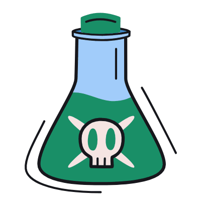 Poison Bottle, Animated Icon, Color
