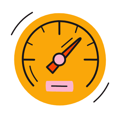 Speedometer, Animated Icon, Color