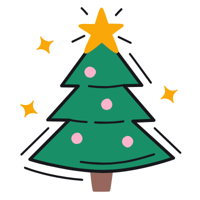 Christmas Tree, Animated Icon, Color