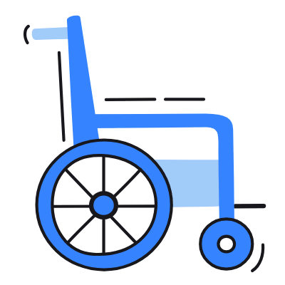 Wheelchair, Animated Icon, Color