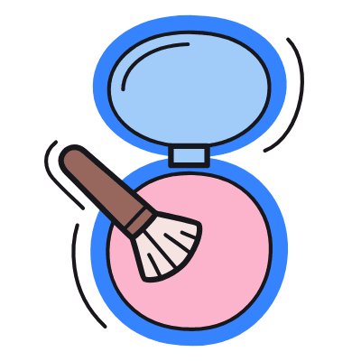 Powder Makeup, Animated Icon, Color