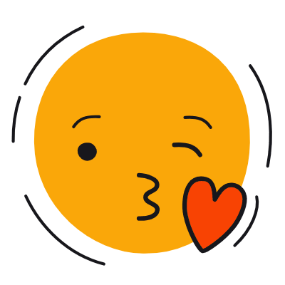 Blowing Kiss, Animated Icon, Color