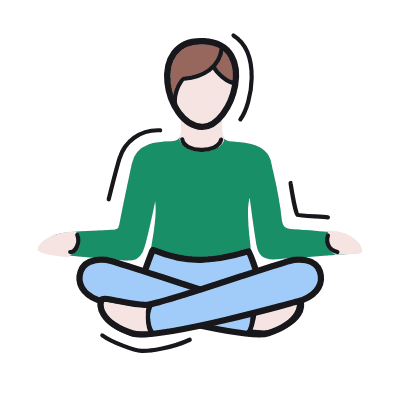 Meditation, Animated Icon, Color