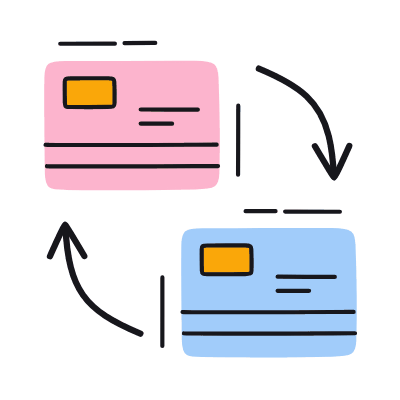 Card Exchange, Animated Icon, Color