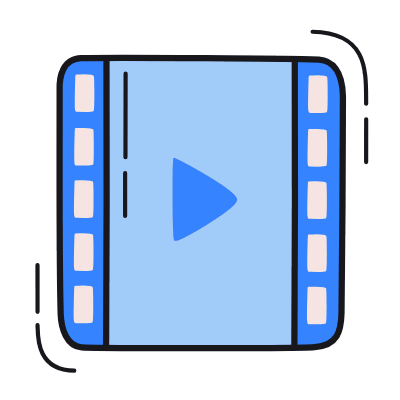 Film Play, Animated Icon, Color