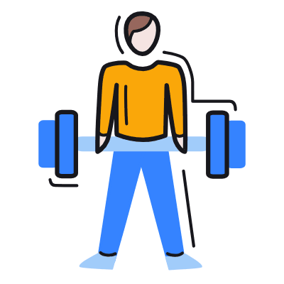 Deadlift, Animated Icon, Color