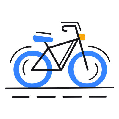 Bicycle, Animated Icon, Color
