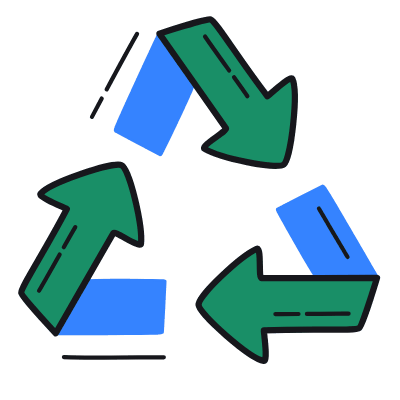 Recycling, Animated Icon, Color
