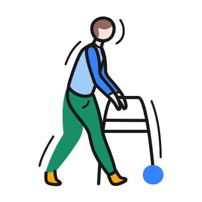 Person Walker, Animated Icon, Color