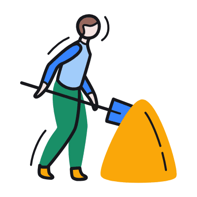 Dig, Animated Icon, Color
