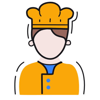 Man Cook, Animated Icon, Color