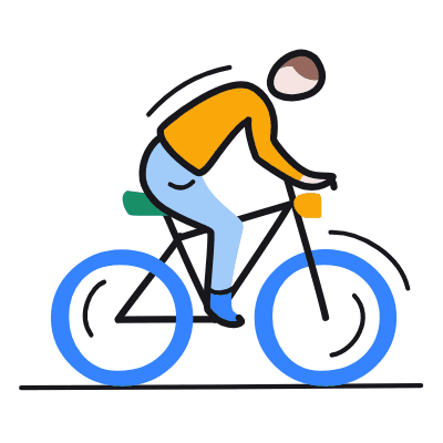 Biking, Animated Icon, Color
