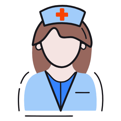 Woman Nurse, Animated Icon, Color