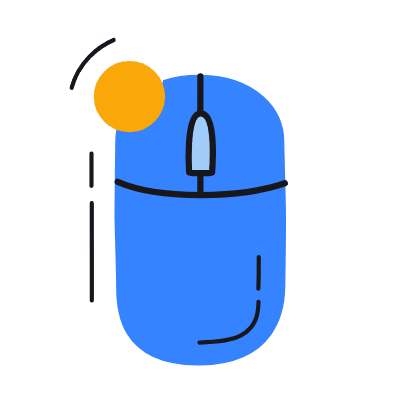 Mouse Click Left, Animated Icon, Color
