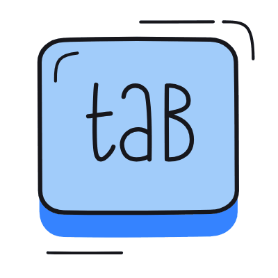 Tab Key, Animated Icon, Color