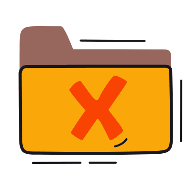 Folder Cross, Animated Icon, Color