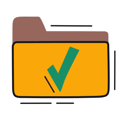 Folder Check, Animated Icon, Color