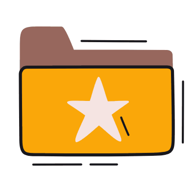 Folder Star, Animated Icon, Color