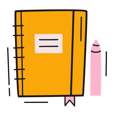 Notebook Pen, Animated Icon, Color