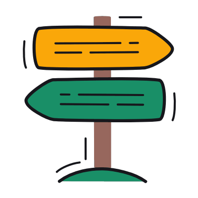 Signpost Double, Animated Icon, Color