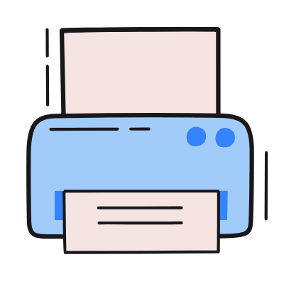 Printer, Animated Icon, Color
