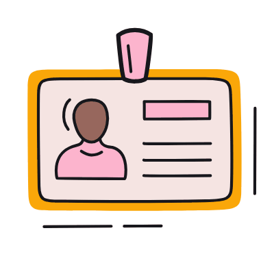 ID Badge, Animated Icon, Color