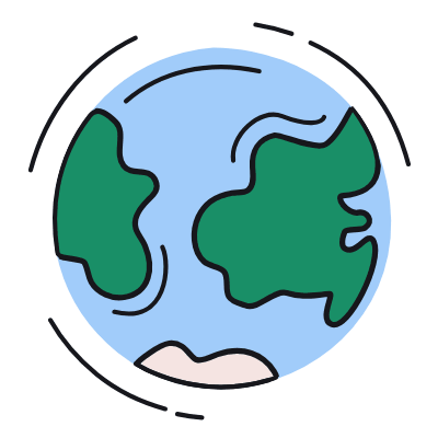 Globe America, Animated Icon, Color
