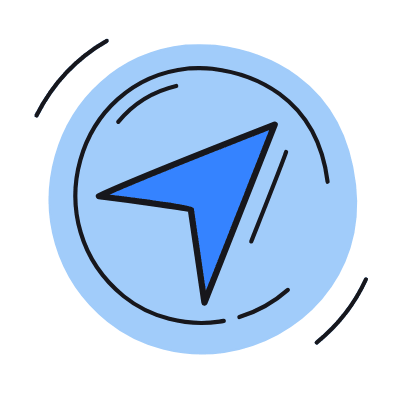 Navigation Circle, Animated Icon, Color