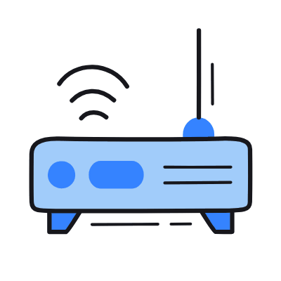 Wifi Router, Animated Icon, Color