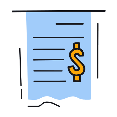 Receipt Dollar, Animated Icon, Color