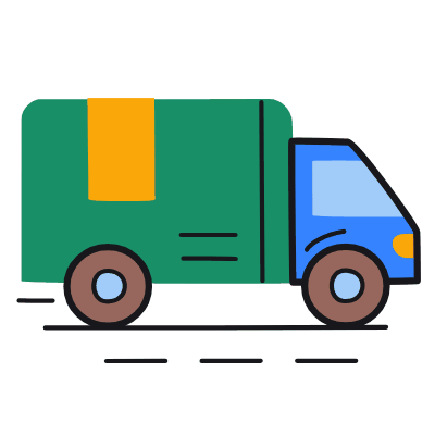 Truck Delivery, Animated Icon, Color