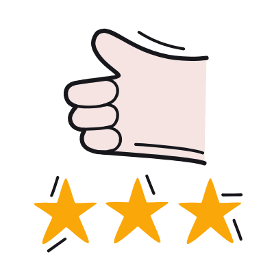 Thumb Up Stars, Animated Icon, Color