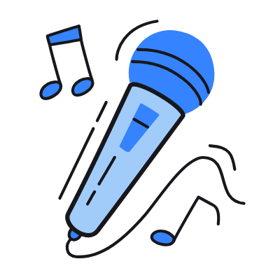 Microphone Stage, Animated Icon, Color
