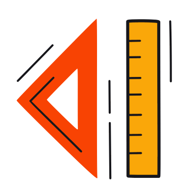 Ruler Triangle, Animated Icon, Color