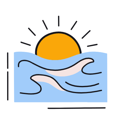 Sea sunset, Animated Icon, Color