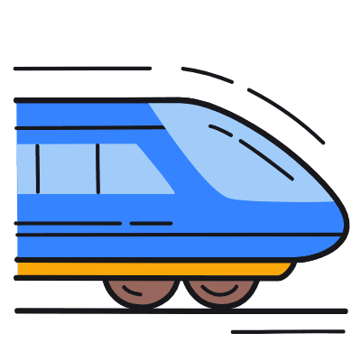Bullet Train, Animated Icon, Color
